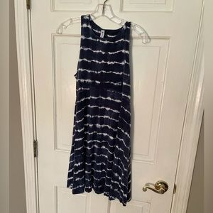 Athleta tank dress blue/white size MP